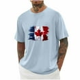 thumbnail image 1 of Pisexur T Shirts for Man , Hommes Imprimé Col Rond Mode Décontractée Manches Courtes Blouses Col Rond Chemises Bleu Clair, P Chemises de Golf Hommes & Chemises Hommes, 1 of 6