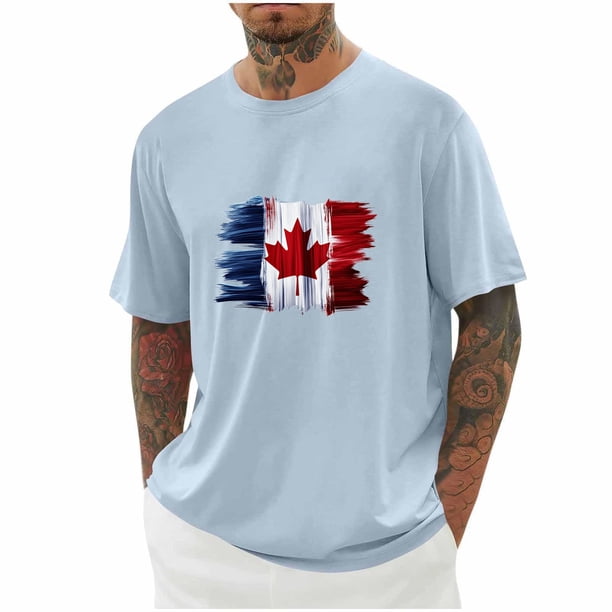 Camisetas de Manga Larga para Hombre Algodón Impresión Cuello Redondo Blusas de Moda Casual