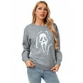 thumbnail image 5 of Cogild Spooky Scream Face Halloween Festival Sweatshirt for Womens Cozy Hollwenns Graphic Pullover Sweatershirts for Womens, 5 of 7