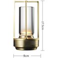 thumbnail image 6 of Portable Metal Table Lamp for Indoor/Outdoor ,Rechargeable Cordless LED Lamp, 3-Colour Infinitely Dimming Battery Powered Small Desk Lamp, Restaurant/Bedroom/Bar/Coffee Shop/Camping Light (Gold), 6 of 9
