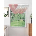 thumbnail image 2 of Pink Gold Sheer Waterfall Valance Curtains for Window, Boho Modern Abstract Minimalist Aesthetic Flower Rod Pocket Sheer Topper Swag Curtains for Living Room, Kitchen 38.5"W x 47.2"L, 1 Panel, 2 of 7