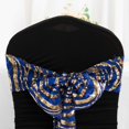 thumbnail image 3 of BalsaCircle 5 Royal Blue Gold Wave Mesh Chair Sashes Embroidered Sequins Wedding Party Events Reception Decorations Supplies, 3 of 8