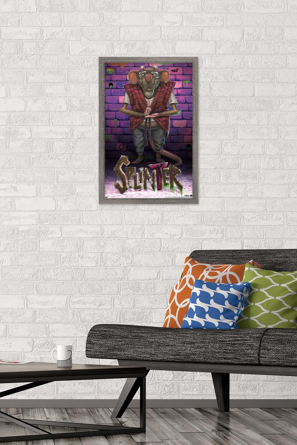 Teenage Mutant Ninja Turtles: Mutant Mayhem - Splinter Wall Poster, 14.725" x 22.375" Framed