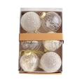 thumbnail image 3 of Juego de 6 piezas de adornos de bolas de Navidad, colgantes con lazo, decoración de de Navidad para compromiso, dormitorio, inauguración de la Estilo F, 3 of 8