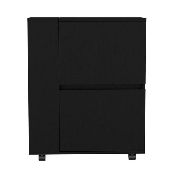 We Have Furniture Bar Cart Belleville, Living Room, Black
