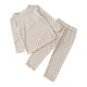 thumbnail image 1 of Odeerbi 2-12 Años Niños Niñas Seda Hielo Pijamas Lechuga Recorte Manga Larga Tops Pantalones Dos Piezas Conjunto Pijama Casa Polka, 1 of 4