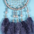 thumbnail image 3 of Atrapasueños pequeño con piedra y plumas azules o blancas, Dream Ca, 3 of 4