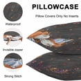 thumbnail image 4 of Blue Pumpkin Outdoor Pillow Covers 24x24 Inch Throw Pillow Covers Set of 2 Waterproof Decorative Pillow Cases Orange White Black Thanksgiving Leaves Cushion Covers for Patio Furniture Garden Couch, 4 of 8