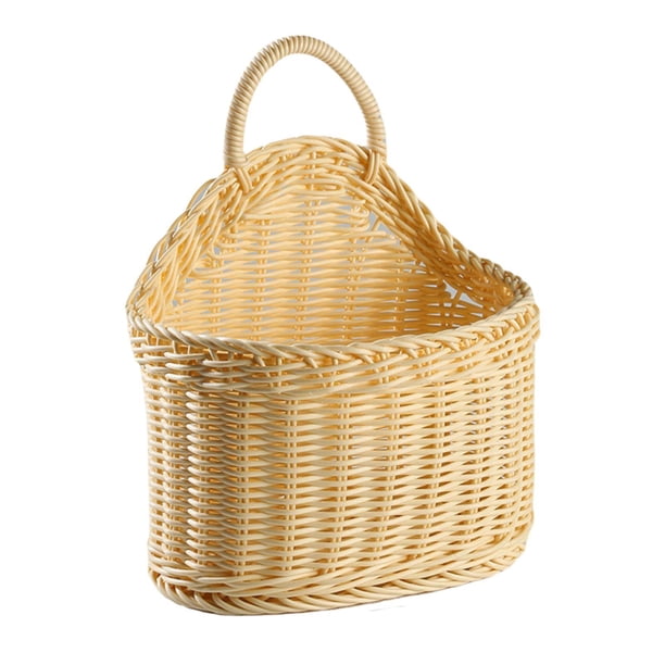 Cateissary Cesta de almacenamiento para colgar en la pared Multifuncional Simple Elegante para cebolla de cocina Jardín y Patio Beige
