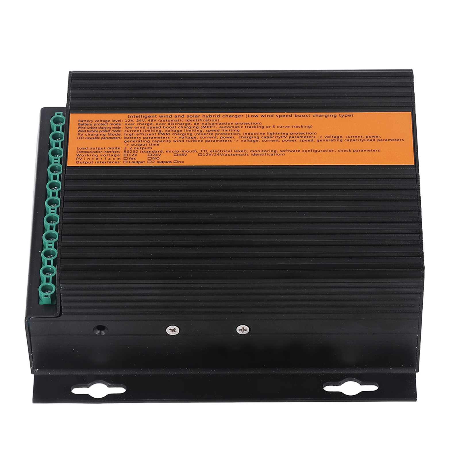 12V 100W Wind Solar Hybrid Charge Controller, MPPT Regulator for 12V 300W PV Power Systems, Solar Wind Power Charge Regulator with High Efficiency and Safety Protection
