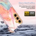 thumbnail image 6 of Petocase Marble Pattern Shockproof Rugged Cell Phone Case for Samsung Galaxy S24 Plus 5G, Pink, 6 of 7