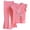 sets146-Pink, variant on Girls Summer Two Piece Set with Ruffled Sleeve Vest and Flared Pants Cartoon Print Breathable Cotton Childrens Clothing,Sizes 7-8 Years