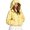 Yellow, variant on Jane Wardrobe Oversized Drawstring Hooded Jacket for Women, Bow Accent Lantern Sleeve, Lightweight Nylon Casual Zip Up Coat, 1 Piece, XS-L