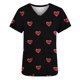 thumbnail image 2 of TaTaai Romantic Valentine Print Casual Blouse, Women's V Neck Short Sleeve Top with Functional Pockets, Lightweight Holiday Shirt for February Gifting Gift, 2 of 5
