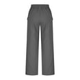 thumbnail image 5 of QUINDOS Wide Leg Pants Women Cotton Linen Summer Pants for Women Pull on Drawstring Pants With Pockets, 5 of 8