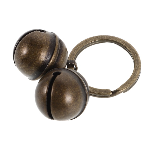 HAMPPLIES 1Set Metal Flat Ring Bell for Dog Collar Coffee 2.0In Fashionable and Cute Pet Accessories