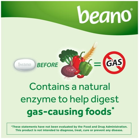 Beano Digestive Enzyme, Gas Prevention & Digestive Enzyme Supplement, 30 Count