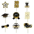 thumbnail image 1 of Graduation Ornaments 2025 Graduation Party Essentials Festive & Versatile Grad Centerpiece Sticks Class of 2025 Decorations Black And Gold Table Topper Kindergarten College High School Celebrations, 1 of 9