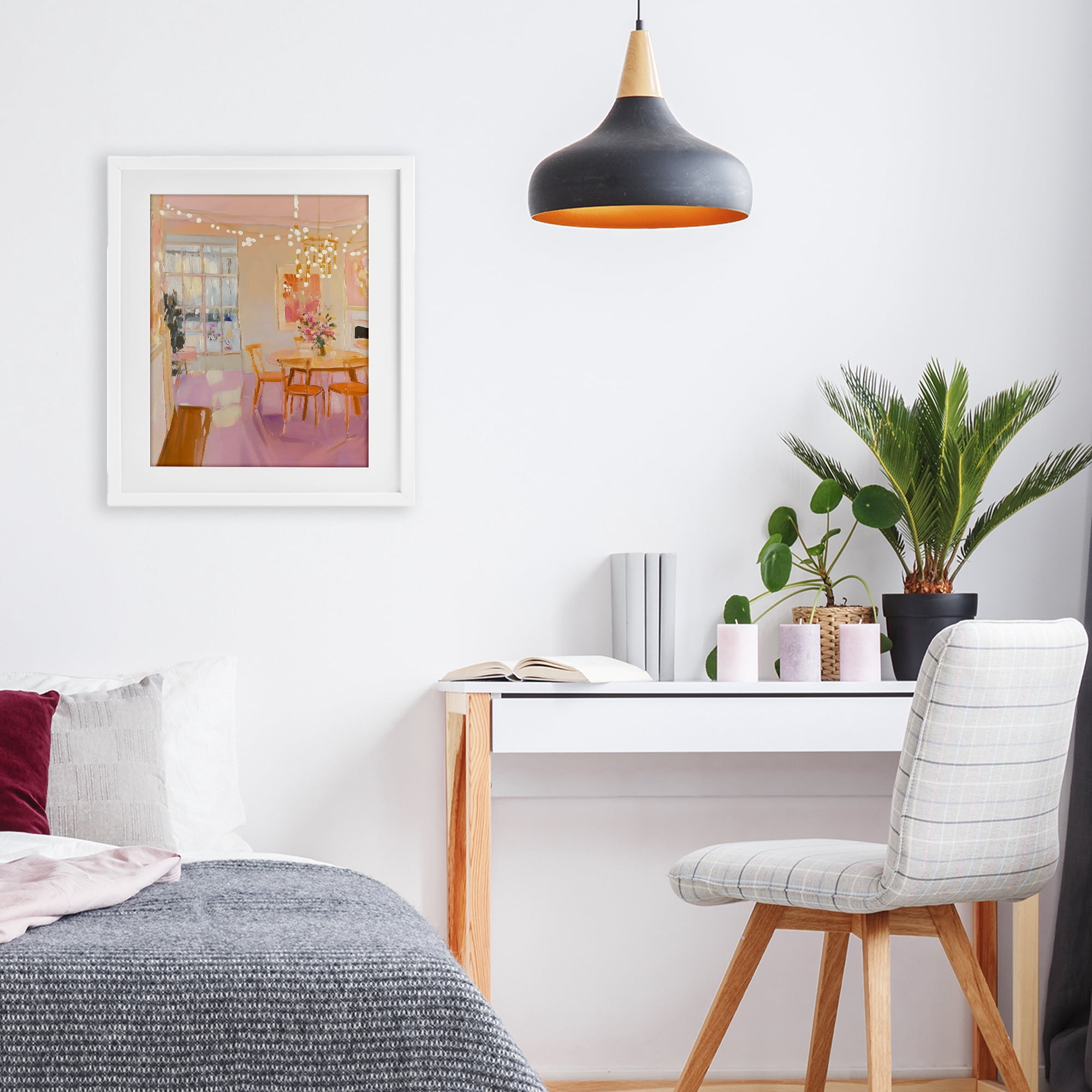 Stupell Industries Warm & Inviting Dining Room White Framed Print Under Glass, design by The Prints Vibe