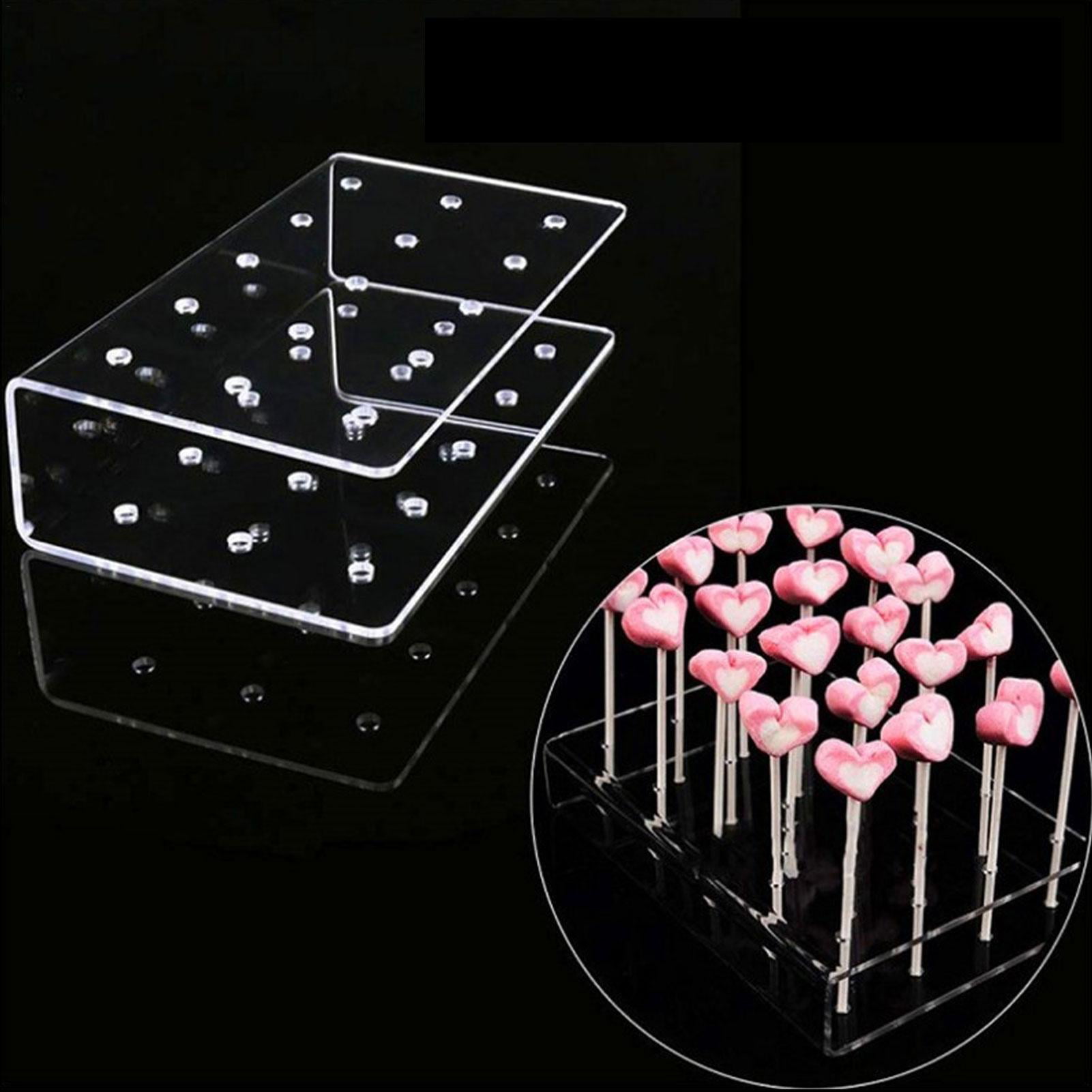 2x CAKE POP STICK DISPLAY STAND Decorating Lollipop Rack Holder Server Colourful 