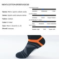 thumbnail image 7 of Hehanda 4 Pairs of Outdoor Professional Sports Socks Mid-Calf Sweat Absorbent Anti-Odor Cotton Socks, 7 of 7