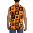 thumbnail image 4 of Easygdp Halloween Banner Symbols Men's Breathable Tank Tops Sleeveless Sporty T Shirts for Basketball, Mountaineering, Bodybuilding -Medium, 4 of 8