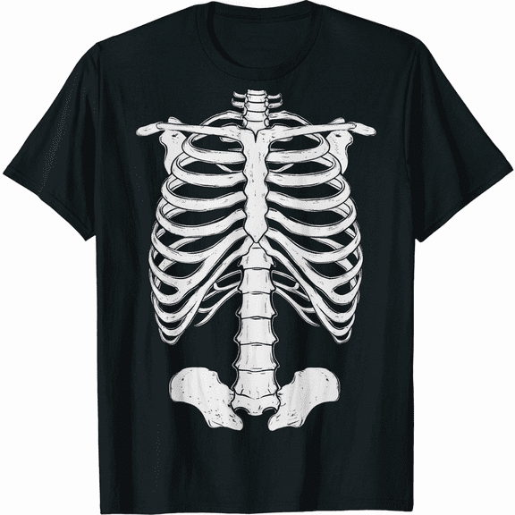 Halloween Skeleton Rib Cage Costume T-Shirt