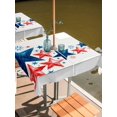 thumbnail image 2 of Outdoor Tablecloth with Umbrella Hole for Patio/Picnic/Party/Camping, Red Blue Star 4th of July Waterproof Table Cloth Square Cover Washable, Independence Day Firework Grey (60"x 60"), 2 of 9
