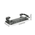 thumbnail image 3 of TIMIFIS Storage Rack Shower Trolley Rack Storage Rack Internal Shower Self Adhesive Rack Storage Rack Aluminum Alloy Bathroom Shower Wall Storage Rack Bathroom Accessories, 3 of 6