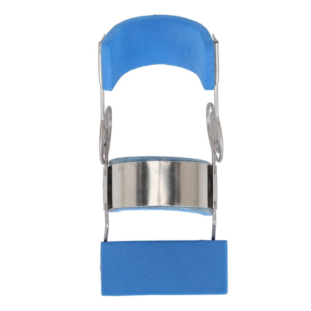 Adjustable Coil Spring Finger Joint Correcting Fixation Splint Blue for Rehabilitation, Arthritis