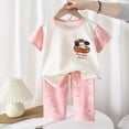 thumbnail image 2 of HCNTES Toddler Baby Boys Girls 2 Piece Outfits Girl Boy Spring Summer Clothes Kids Sport T Shirts and Shorts Kid Outfit Sets For 2t 3t 4t 5t 6t 7t Kid Short(Y01-Light Pink,10-13 Years), 2 of 6