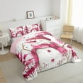 thumbnail image 3 of Manfei Kawaii Xmas Snowman Queen Comforter Set,Happy New Year Bedding Sets,Pink Splash Ink Bedding Comforter Set For Teens,Ultra Soft Home Decor Reversible,3-Piece, 3 of 8