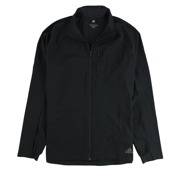 Adidas Mens Rise Up N Run Windbreaker Jacket, Black, Large