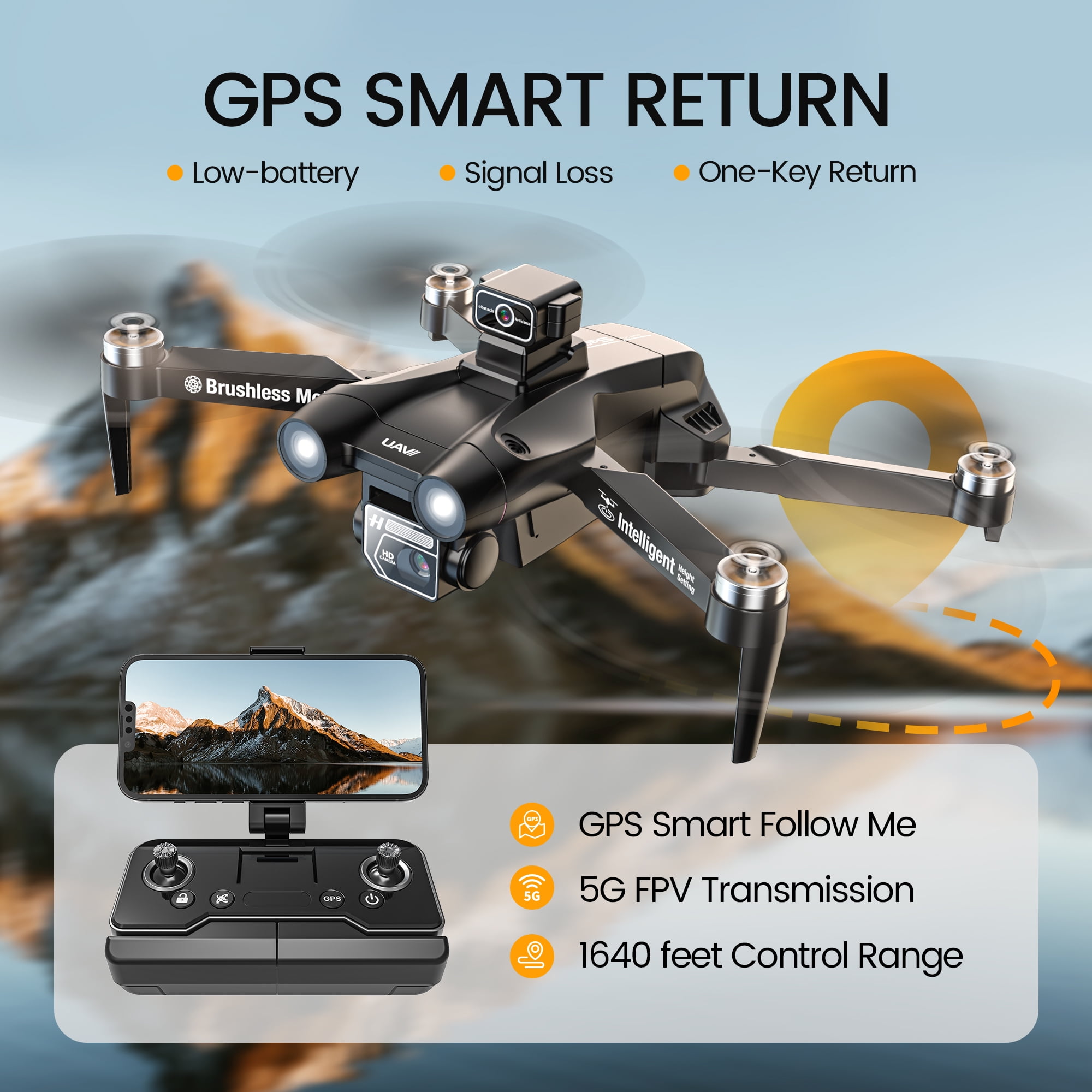 Gps deals smart drone