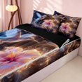 thumbnail image 2 of Homewish Hummingbird Zipper Twin Comforter Sets with Fitted Sheet and 2 Pillowcases, Glowing Flower Floral Zipper Bedding Set for Girls, 2 of 7