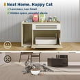 thumbnail image 3 of Soonbuy Cat Litter Box Enclosure Furniture, Hidden Litter Box Cabinet, Indoor Cat Washroom, Pet House, Side End Table, Dog Proof Hideaway Kitty Litter Box Enclosure, 3 of 8