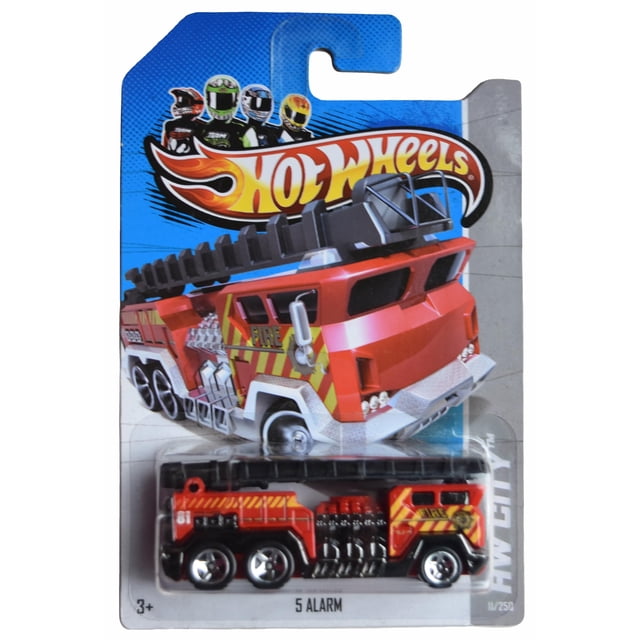 Alarma Die Cast Hot Wheels 5 HW City a escala 1:64 rojo/negro