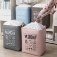 thumbnail image 4 of Vikakiooze Large Laundry Basket,With Durable Handle,Waterproof Drawstring Collapsible Laundry Hamper,Dirty Clothes Storage Basket for Bedroom,Bathroom,College Dorm, 4 of 4