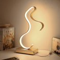 thumbnail image 2 of LINLIN Spiral LED Table Lamp, Modern 3 Colors Dimmable Desk Lamp 12W Bedside Table Lamp Night Light for Bedroom Living Room Office, 2 of 5