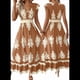 thumbnail image 2 of Vestidos de Verano para Mujer 2025, Vestidos Casuales con Mangas con Volantes, Vestidos de Playa Bohemios, Color Camello, Talla M, 2 of 6