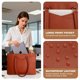 thumbnail image 2 of Cshidworld Bolsa Impermeable de Cuero para Laptop de 15.6 Pulgadas para Mujer - Maletín de Negocios para Trabajo, Oficina y Viaje - Marrón, 2 of 7