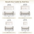 thumbnail image 6 of Lalia Modern Upholstered 48-inch Hammered Metal Accent Bench with Roll Arms, Matte Gold, 6 of 13