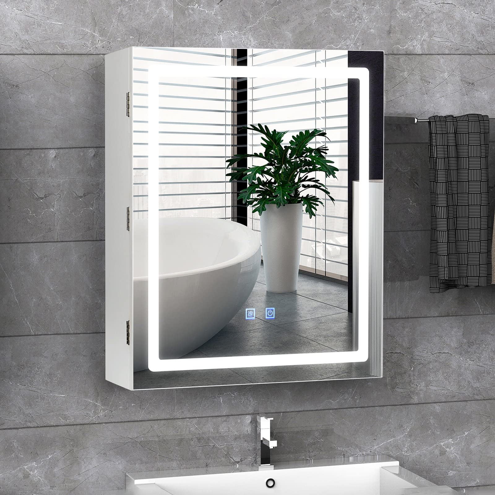 Creative LDF Wall Mounted Smart Lighting Bathroom Mirror Cabinet