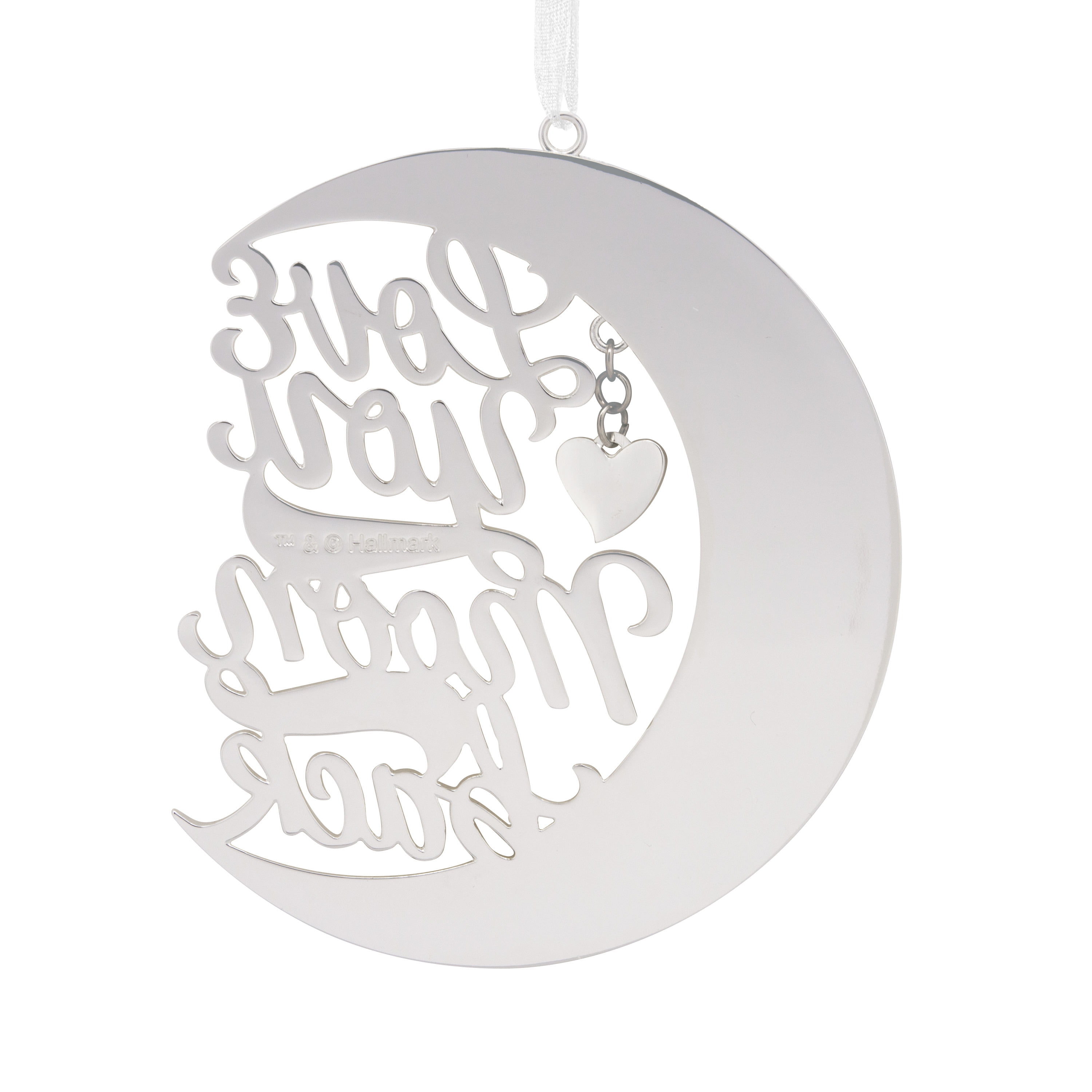 Hallmark Love You to the Moon and Back Christmas Ornament, Metal