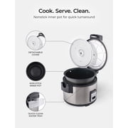 CUCKOO Commercial Rice Cooker & Warmer, Extra Large Rice Cooker 30-Cup Uncooked / 60-Cup Cooked, Professional Industrial Grain Cooker with Large Capacity, Easy One-Touch Operation, Silver (CR-3055)