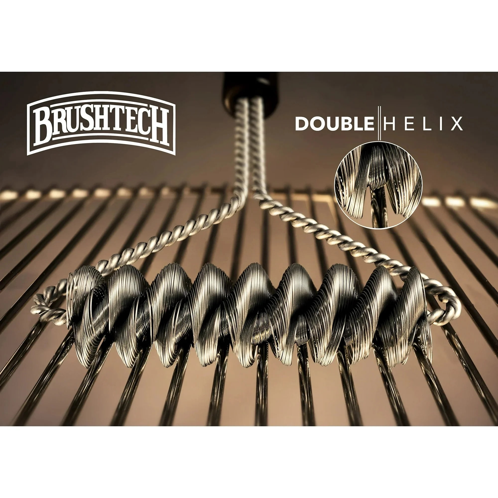 Brushtech 16 inch Safety Grill Brush, Stainless Steel, Bristle Free