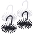 thumbnail image 4 of FUTUREORYY 4Pcs Tie Hanger Plastic Necktie Rack Rotating Black Home Use Men Women, 4 of 7