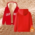 thumbnail image 4 of Hoodies for Women Hoodie Cool Design Ladies Large Shirts Woman Fuzzy Jacket Soft Peach Sweater Plain Zip up Hoodie Women Cropped Athletic Petite Size Sweatshirt Fashion Apparel Hooded Red M, 4 of 5