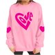thumbnail image 5 of Xuyuer Valentine's Sweatshirt Women Love Heart Graphic Pullover Top Valentines Gifts Shirt, 5 of 9