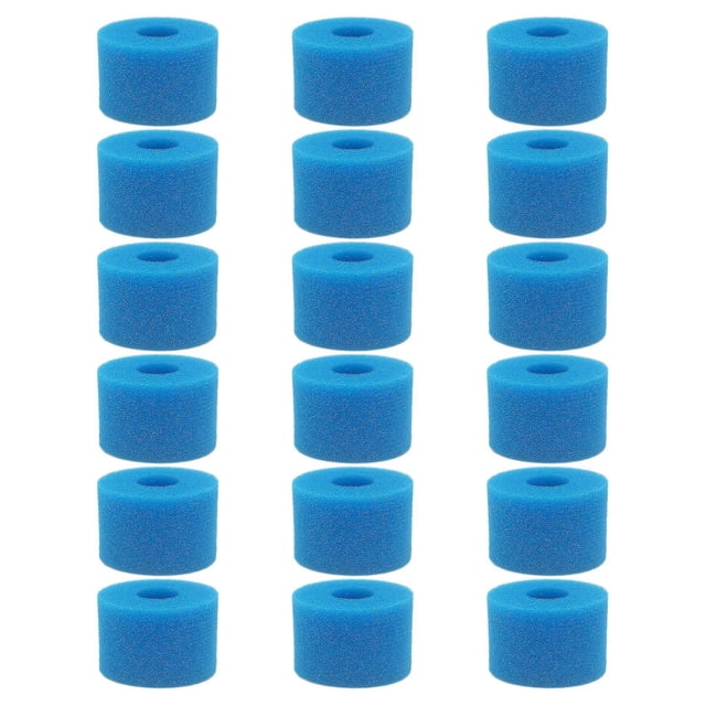 18 Pcs pour Spa Pur Filtre de Spa en Mousse Réutilisable Lavable Type S1 Bleu